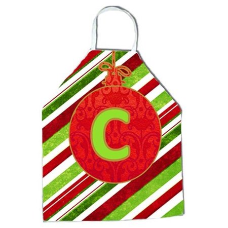 CAROLINES TREASURES Carolines Treasures CJ1039-CAPRON Christmas Oranment Holiday Initial Letter C Apron CJ1039-CAPRON